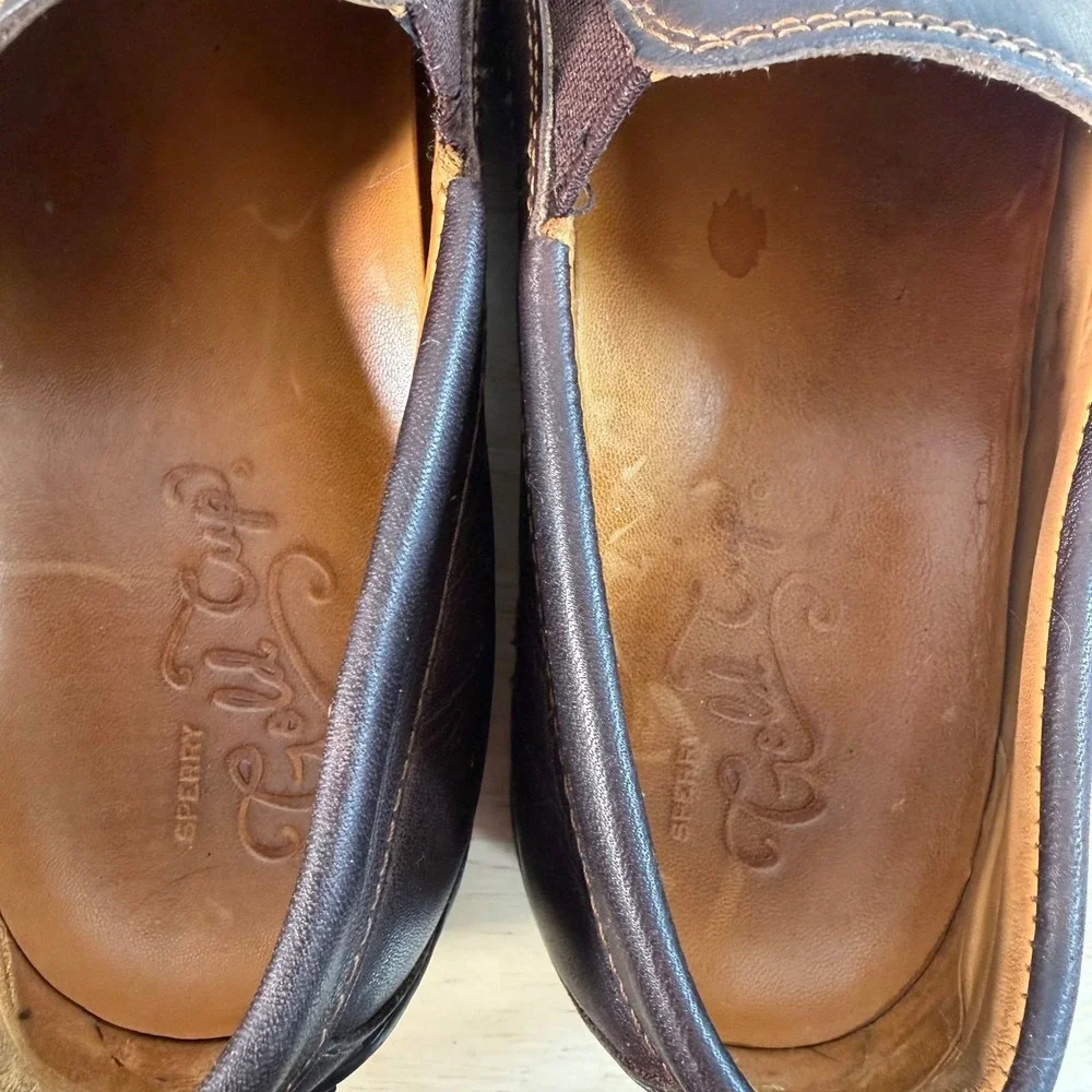 Sperry Gold Cup Loafers Men's Dark Brown Leather Slip-On Round Toe Casual - 9M